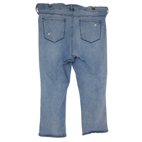 NYDJ Marilyn Ankle Jeans Star Embroidered Lift Tuck High Rise Denim 18W - Picture 4 of 11